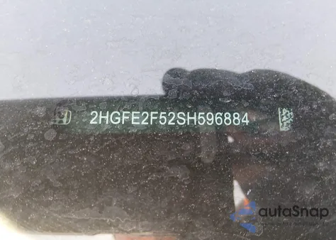 2025 Honda Civic Sport из США, поврежденный, VIN 2HGFE2F52SH596884